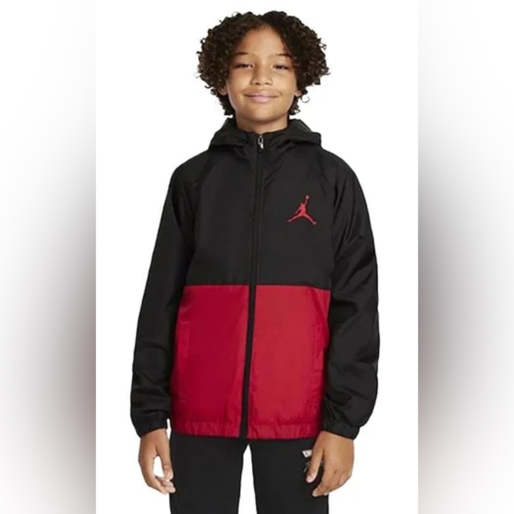 NEW Jordan Boy's Medium JDB Windbreaker Jacket - Red/Black